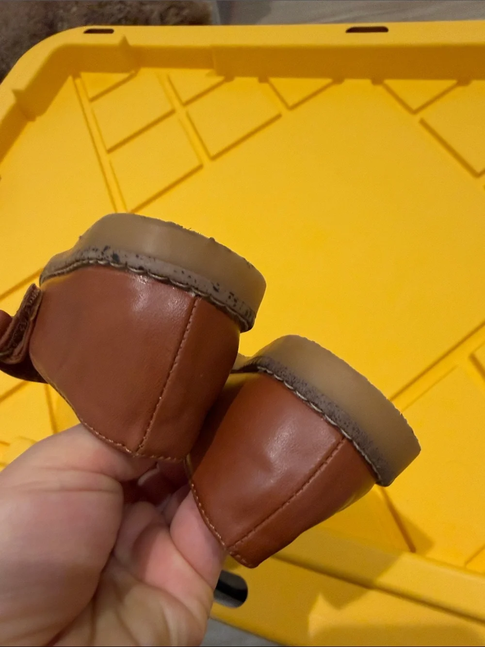 Zara Girls' Brown Mary Jane Shoes with Cutout Detail